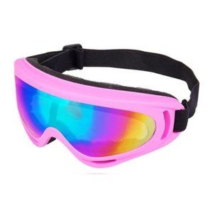 Pink Frame Multi Color Mirror Lens Goggles